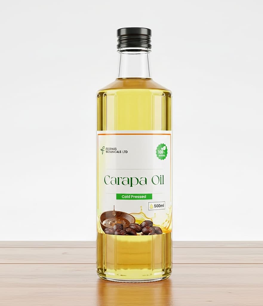 Bottle of Filixmas Botanicals carapa (andiroba) oil