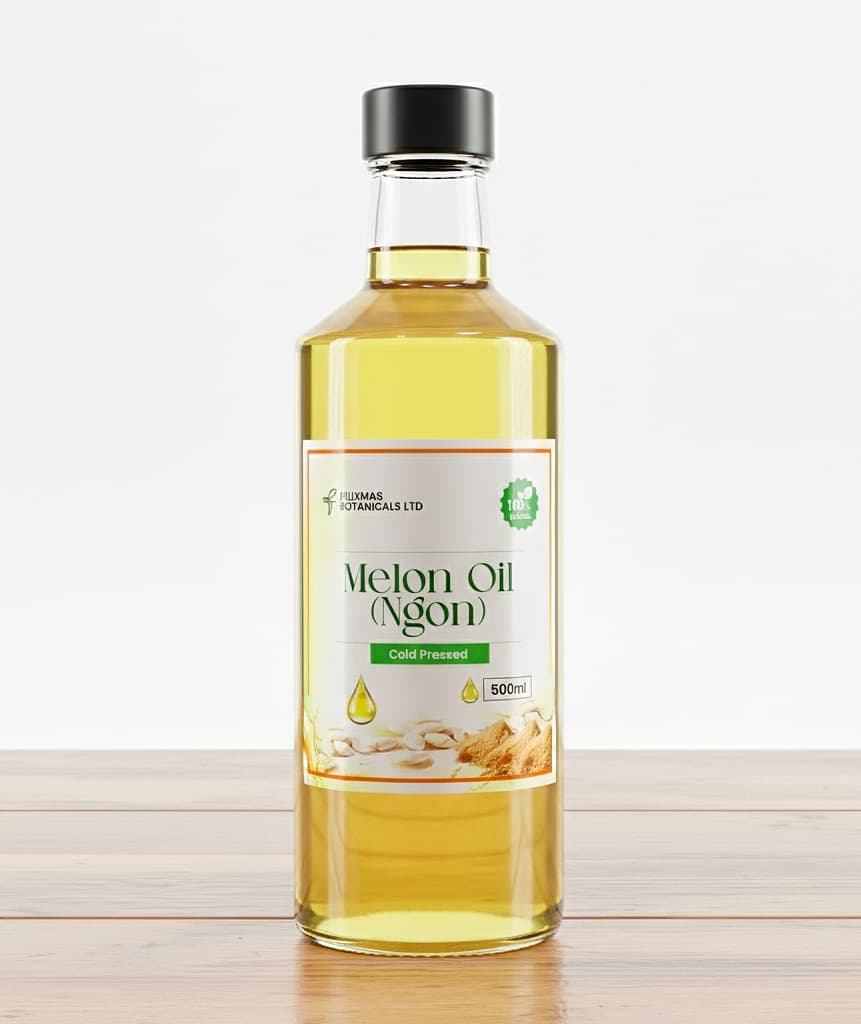 Bottle of Filixmas Botanicals melon oil (Cucumeropsis mannii)